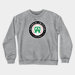 OALL Circle League Logo - Black/Green Crewneck Sweatshirt